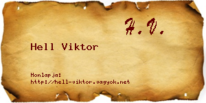 Hell Viktor névjegykártya